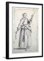 Woman with Spindle-Jacques Callot-Framed Giclee Print