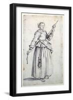Woman with Spindle-Jacques Callot-Framed Giclee Print