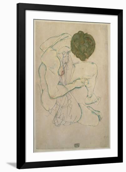 Woman with Spread Legs, 1914-Egon Schiele-Framed Giclee Print