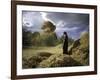 Woman with Straw, Tibet-Michael Brown-Framed Photographic Print