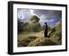 Woman with Straw, Tibet-Michael Brown-Framed Photographic Print