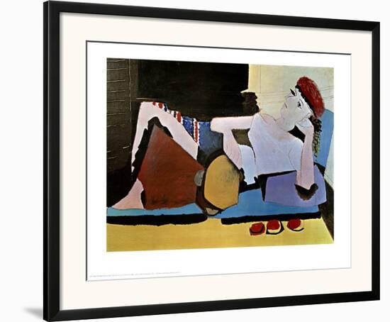 Woman with Tambourine-Pablo Picasso-Framed Art Print