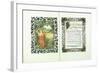 Woman with the Harvest Basket (Verso) and Illuminated Manuscript with Verses from 'To Autumn' (Rect-null-Framed Giclee Print