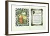 Woman with the Harvest Basket (Verso) and Illuminated Manuscript with Verses from 'To Autumn' (Rect-null-Framed Giclee Print