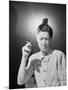 Woman with Top Knot Smoking-Philip Gendreau-Mounted Photographic Print