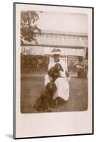 Woman with Two Cocker Spaniels-null-Mounted Photographic Print