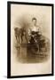 Woman with Two Greyhounds-null-Framed Photographic Print