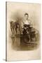 Woman with Two Greyhounds-null-Stretched Canvas