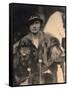 Woman with Two Pedigree Bloodhounds-null-Framed Stretched Canvas