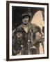 Woman with Two Pedigree Bloodhounds-null-Framed Photographic Print