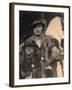 Woman with Two Pedigree Bloodhounds-null-Framed Photographic Print