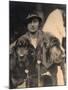 Woman with Two Pedigree Bloodhounds-null-Mounted Photographic Print