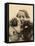 Woman with Two Pekingese Dogs-null-Framed Stretched Canvas