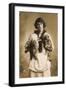 Woman with Two Pekingese Dogs-null-Framed Photographic Print