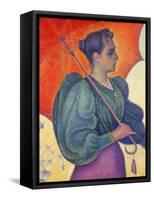 Woman with Umbrella, 1898-Paul Signac-Framed Stretched Canvas