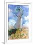 Woman with Umbrella Turned to the Left, 1886-Claude Monet-Framed Giclee Print