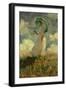 Woman with Umbrella Turned Towards the Left, 1886-Claude Monet-Framed Giclee Print