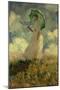 Woman with Umbrella Turned Towards the Left, 1886-Claude Monet-Mounted Giclee Print