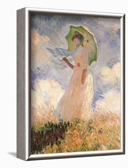 Woman With Umbrella-Claude Monet-Framed Art Print