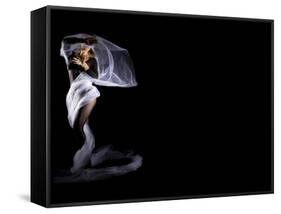 Woman with Veil in Motion-Antonino Barbagallo-Framed Stretched Canvas