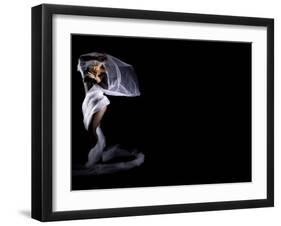 Woman with Veil in Motion-Antonino Barbagallo-Framed Photographic Print