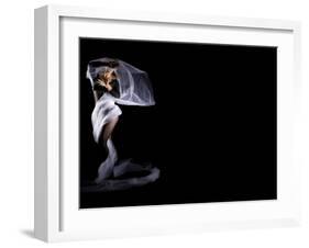Woman with Veil in Motion-Antonino Barbagallo-Framed Photographic Print