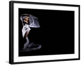 Woman with Veil in Motion-Antonino Barbagallo-Framed Photographic Print