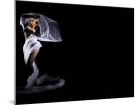 Woman with Veil in Motion-Antonino Barbagallo-Mounted Photographic Print