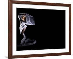 Woman with Veil in Motion-Antonino Barbagallo-Framed Photographic Print