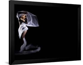 Woman with Veil in Motion-Antonino Barbagallo-Framed Photographic Print