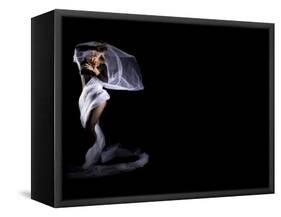 Woman with Veil in Motion-Antonino Barbagallo-Framed Stretched Canvas