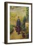 Woman with Watering Cans-Louis Adan-Framed Giclee Print