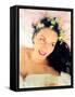 Woman with White Dress and Flowers in Her Hair-Alaya Gadeh-Framed Stretched Canvas