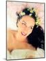 Woman with White Dress and Flowers in Her Hair-Alaya Gadeh-Mounted Photographic Print