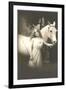 Woman with White Horse-null-Framed Art Print