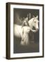 Woman with White Horse-null-Framed Art Print