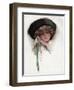 Woman with White Wrist Gloves-Harrison Fisher-Framed Art Print