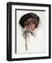 Woman with White Wrist Gloves-Harrison Fisher-Framed Art Print