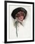Woman with White Wrist Gloves-Harrison Fisher-Framed Art Print