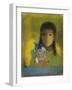 Woman with Wild Flowers-Odilon Redon-Framed Giclee Print