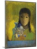 Woman with Wild Flowers-Odilon Redon-Mounted Giclee Print