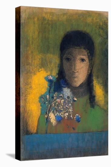 Woman with Wildflowers, C1900-Odilon Redon-Stretched Canvas