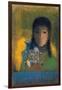 Woman with Wildflowers, C1900-Odilon Redon-Framed Giclee Print