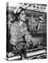 Woman Working in the Silk Industry, Samarkand, Uzbekistan, 1936-null-Stretched Canvas