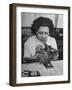 Woman Working in Watch Factory-null-Framed Photographic Print