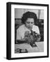 Woman Working in Watch Factory-null-Framed Photographic Print