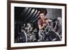Woman Working on Aircraft Engines-null-Framed Art Print