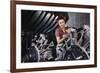 Woman Working on Aircraft Engines-null-Framed Art Print