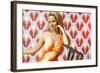 Woman, Young, Blond, Motorcycle-More Crooked, Semi-Portrait-Fact-Framed Photographic Print