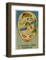 Womans Mind Magnified-null-Framed Photographic Print